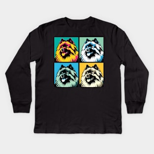 Keeshond Pop Art - Dog Lovers Kids Long Sleeve T-Shirt